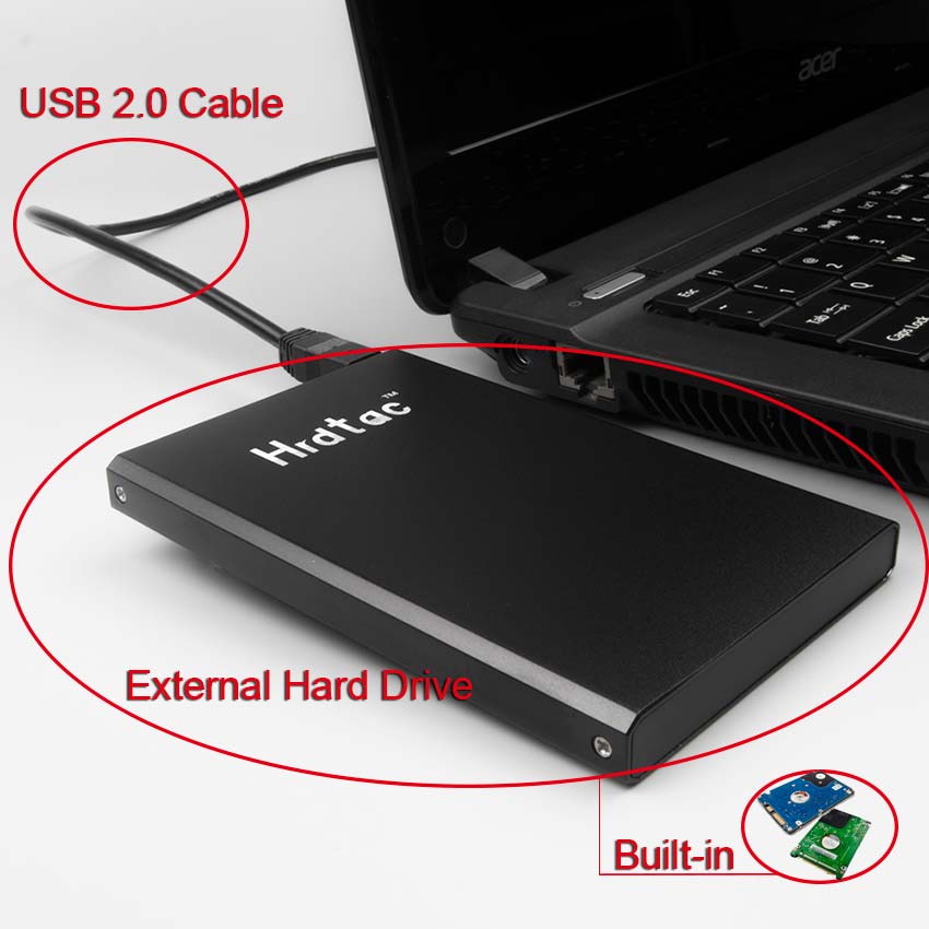 External Hard Drive Disk Extern USB 2.0 HDD Esterno Portable Hard Drive Hrdtac_320GB for Windows/Mac OS