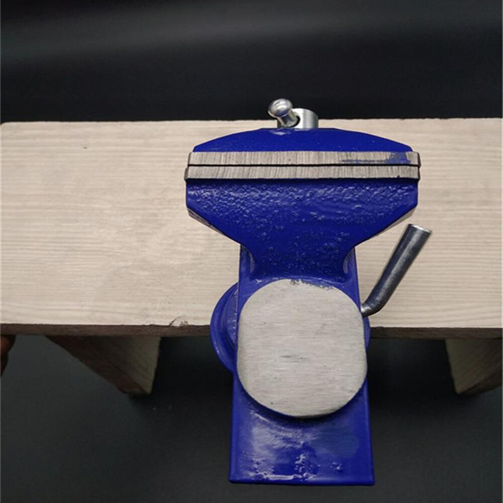 Small Cast Iron Clamp On Table Vise Bench Vise 360 Degree Swivel Base Cast Iron Table Top Clamp Press Vice with Anvil