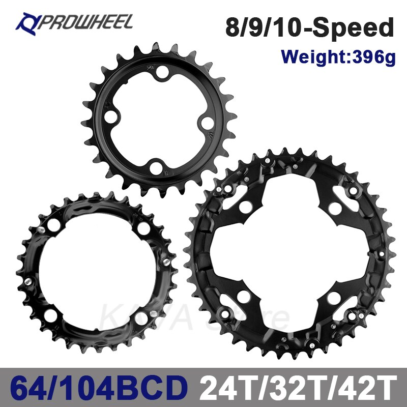 Mtb pyörä 104/96/64 bcd ketjurengas 22/24/30/32/40/42/44t kaksinkertainen/kolminopeuksinen ketjurengas 2 x 10v 3 x 10s ketjupyörä shimano-kammelle: M3 m9 m10