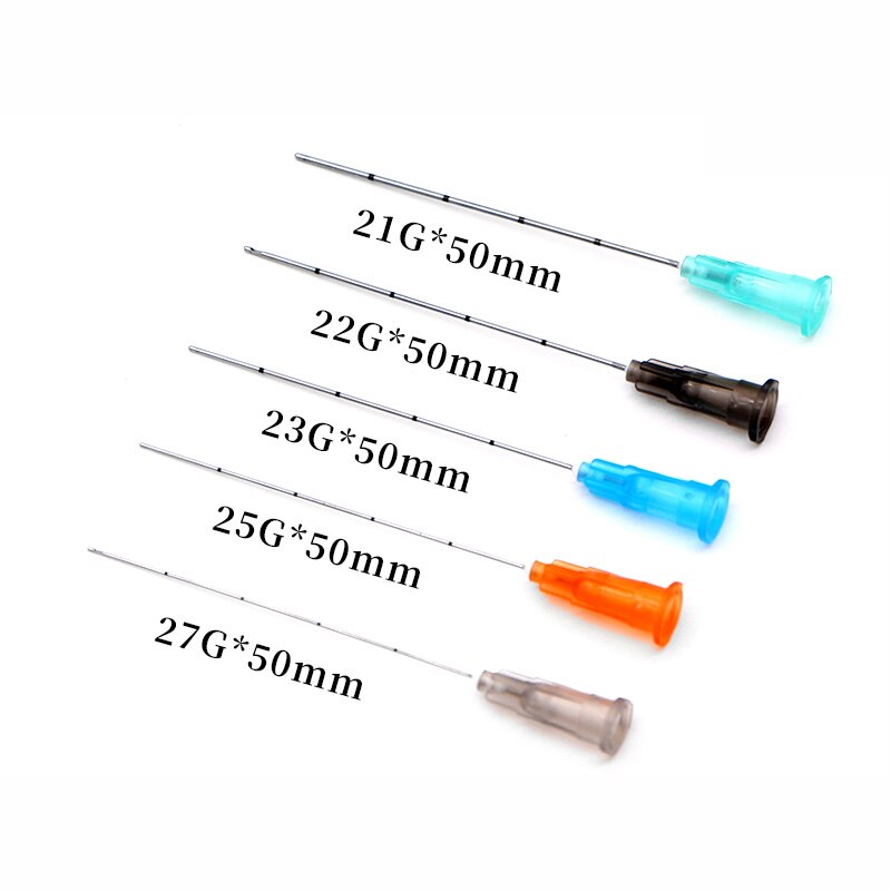 Einweg Feine Micro Kanüle Für Füllstoff Injection 18G 21G 22G 23G 25G 27G 30G Plain Enden Kerb Endo Blunt-spitze Nadeln, 10sets