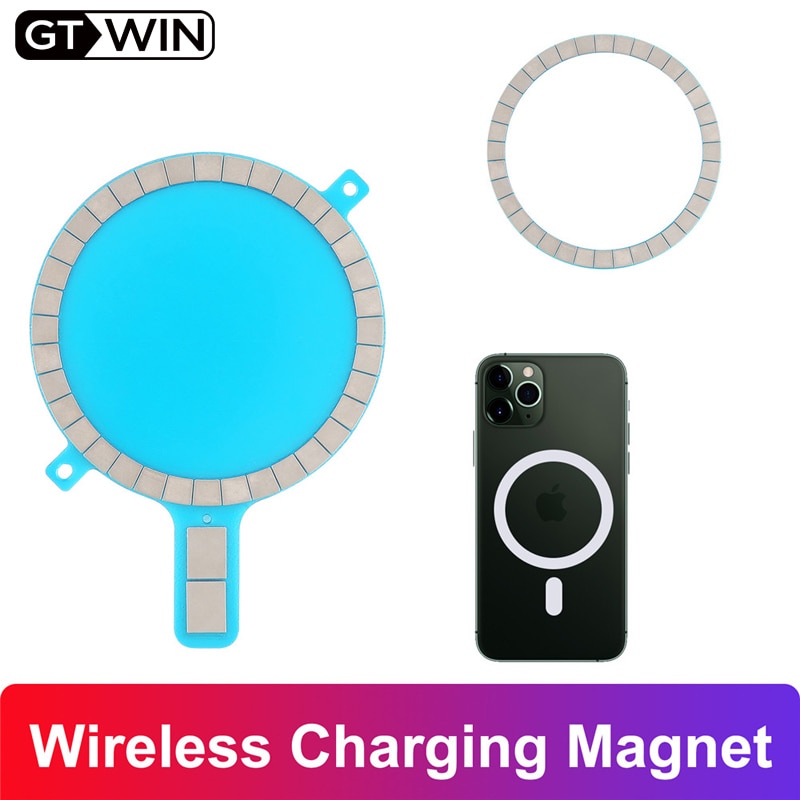 Magnete di ricarica Wireless GTWIN per iPhone 12 Pro Max 12 Mini 11 X8 custodia per cellulare custodia in pelle magnetica resistente per Magsafe