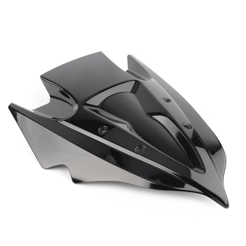 Motorcycle Windshield Windscreen Double Bubble For KAWASAKI Ninja 300 250 ABS Plastic: Black