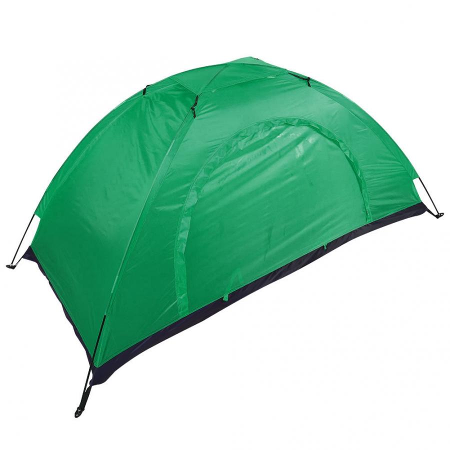 Waterproof Camping Tent Single Layer Single Person Tent Summer Beach Sunshade Tent Shelter Outdoor Camping Hiking Accessory: Green