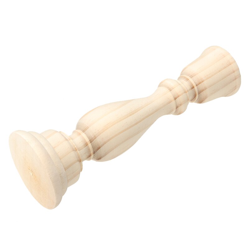 1Pcs Art Wooden Candlesticks Holder Vintage Western Candle Candelabrum Unpainted For DIY Painting Party Dinner Table Decor