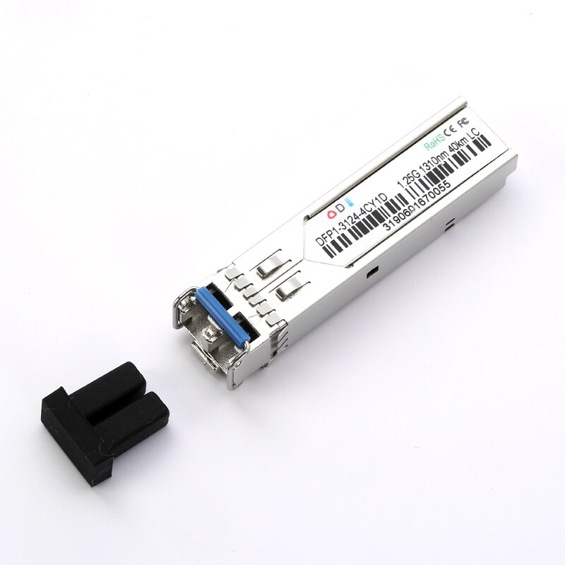 1.25G SFP 1310nm 40KM r connectorCompact Transceive LC Fibra Dupla