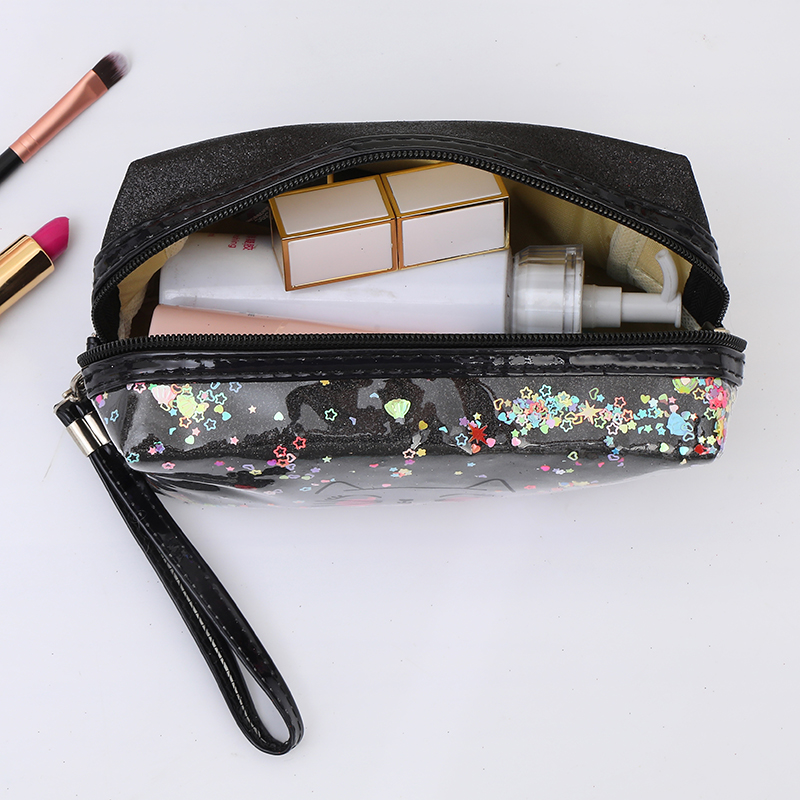 Nette Pailletten Frauen Kosmetik Tasche Sanft-machen-hoch Lagerung Tasche Pads Toilettenartikel Paket Reise machen-hoch Tasche Organizer Beutel Schönheit fallen