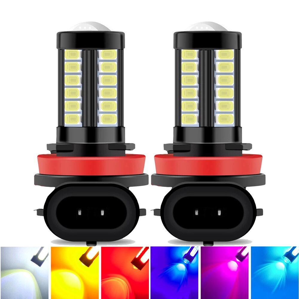 2 stücke H8 H11 Led-lampen HB4 9006 HB3 9005 H16 JP H9 Nebel Lichter Fahren 5630 33SMD Schwanz Lampe auto Licht parkplatz 12V Auto 6000K Weiß