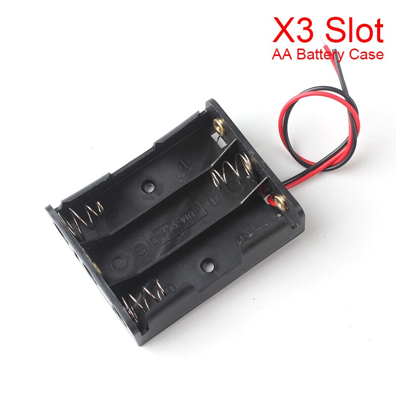 1 2 3 4 8 Slots AA Battery Case Box AA LR6 HR6 Battery Holder Storage Case With Lead Wire Bateria Protection Container: X3 Slot