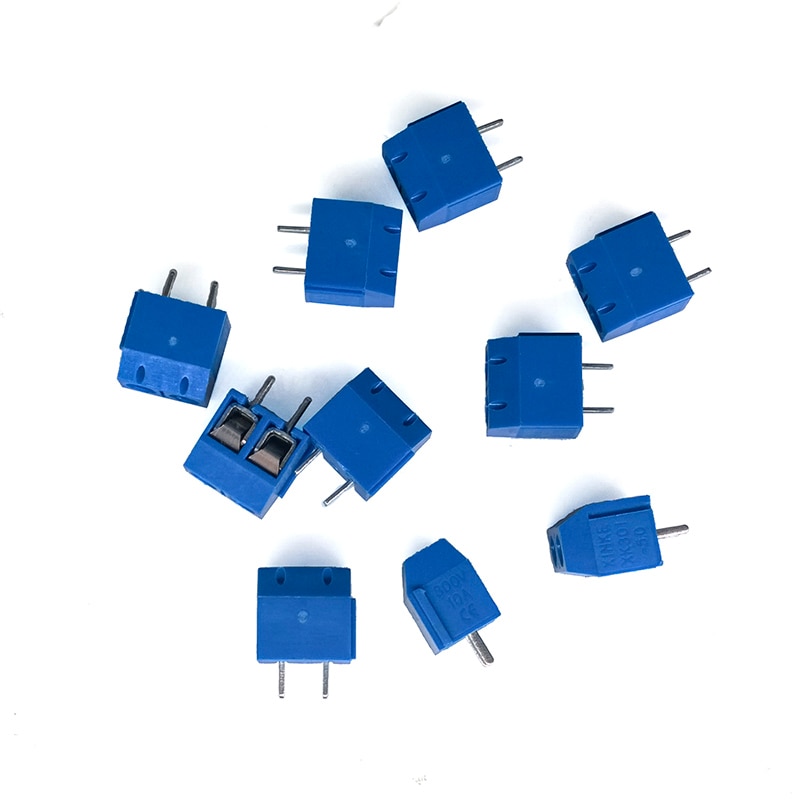 20 stks/partij Terminal Schroef XK/KF301-5.0MM KF301-2P Blok Connectoren PCB 2 Pin Schroef Blokaansluiting
