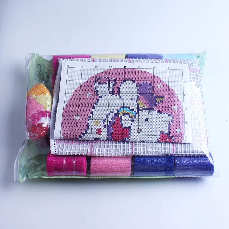 Foamiran Cat Latch Hook Kits Rug Canvas Cushion Pillowcase Latch Hook Embroidery Carpet Crocheting Unfinished ковровая вышивка