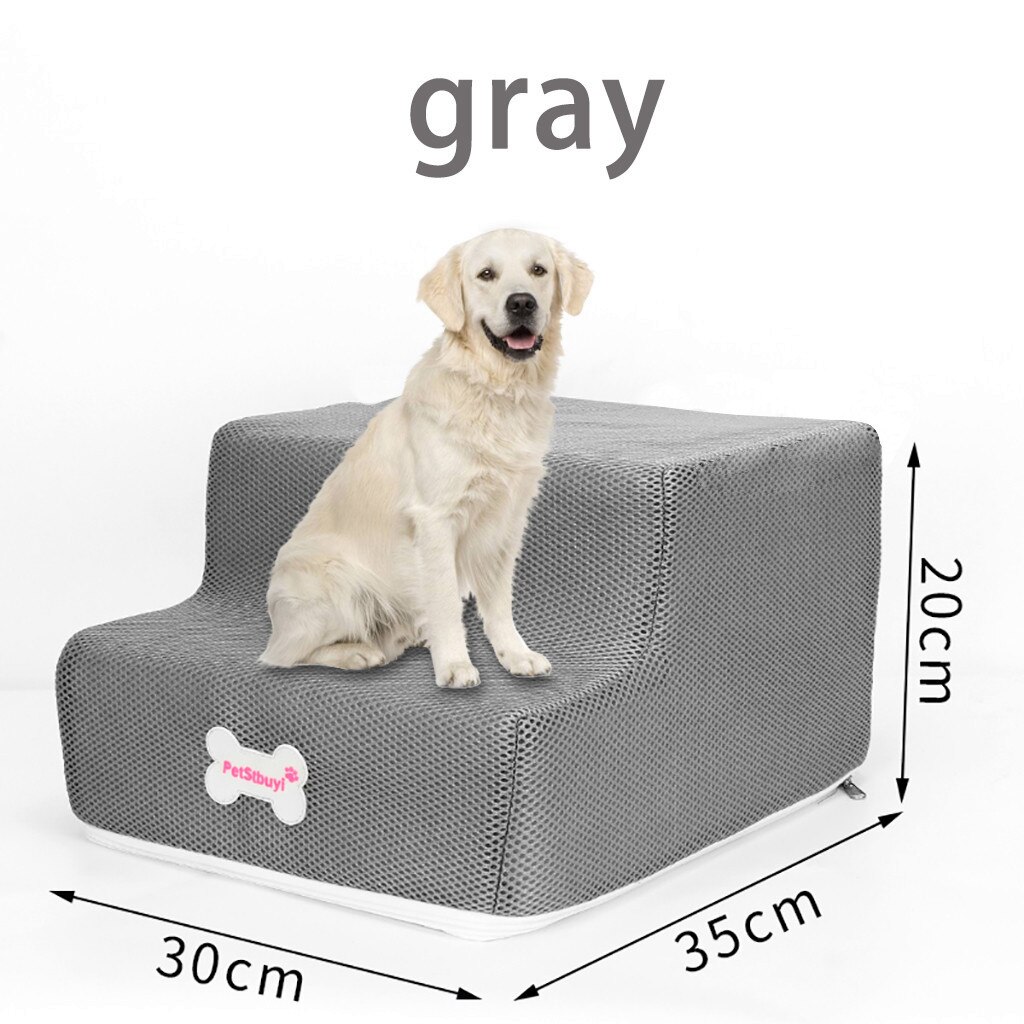 Pet Bed Stairs Pet Stairs Breathable Mesh Foldable Pet Stairs Detachable Dog Ramp 2 Steps Ladder for Small Dogs Puppy Cat Bed: F