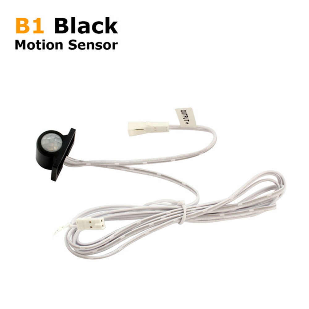12V Motion Sensor Light Switch Infrared Movement Automatic Timer DC 12V 24V ON OFF Touch LED PIR Sensor Switch for LED Strip: Model B1 Black
