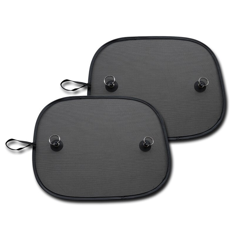 Car Window Sunshade Mesh Black Nylon Mesh Cover For Kids Car Side Window Sun Shade Cover Suction Cup sun Visor kit: 2 pcs