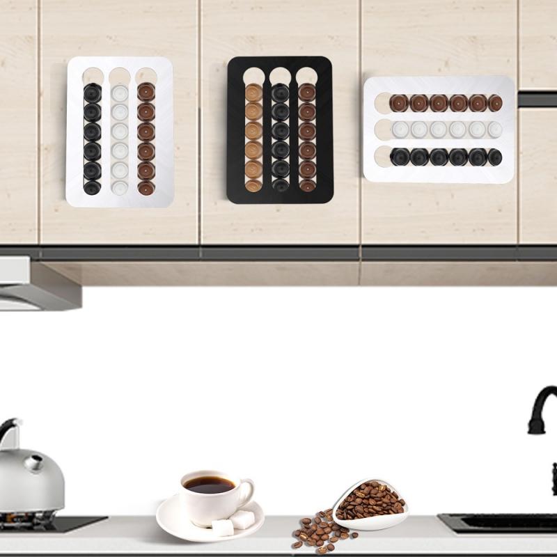18 Dolce Gusto Koffie Capsules Rek Muur Opslag Aluminium Beugel Koffie Capsule Opbergrek Koffie Capsule Pod Houder