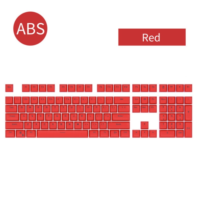 108pc SA Profile Keycap Set - Double Color Injection ABS - For MX Blue/Brown Mechanical Keyboards: Red