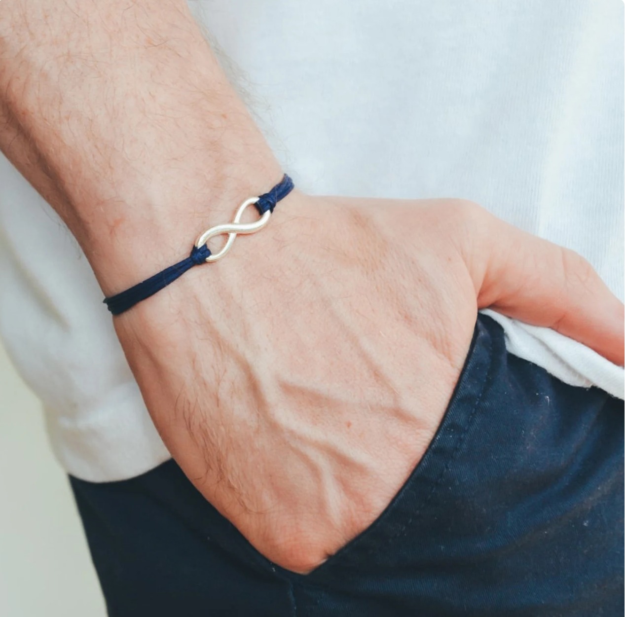Pulsera Infinity Pulsera celta para hombre - Pulsera con nudo para hombre Joyería para hombre Pulsera OM Pulsera cruzada