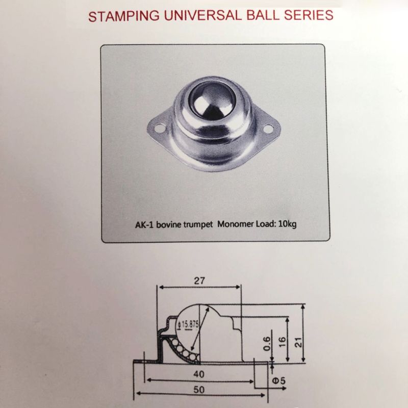 Roller Bal Transfer Bearing Universa Caster Schroef Gemonteerd Ronde Bal Stier Wiel