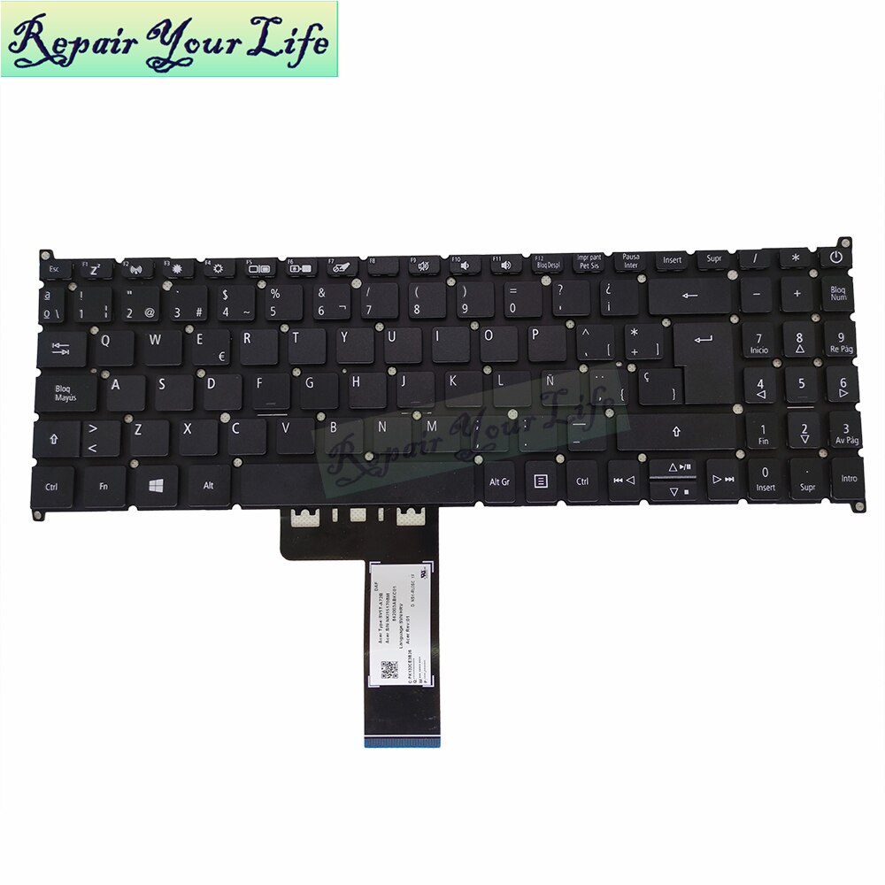 Teclados de repuesto de la UE para ACER swift 3 SF315, 52 SF315-54G, teclado negro de SF315-41G, BG, SV5T-A72B francés canadiense, búlgaro CF: SP KB