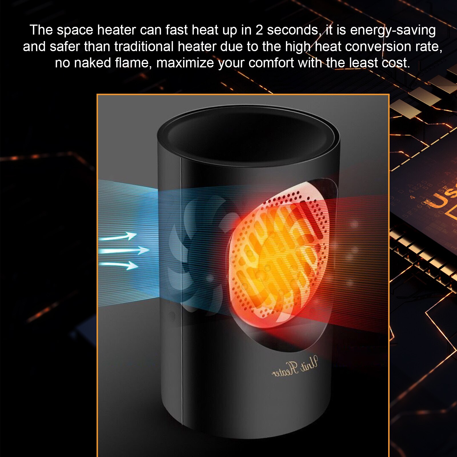 Kachel Draagbare Elektrische Kachels Mini Bureau Verwarming Stille Verwarming Oververhitting Bescherming Voor Office Home Elektrische Kachel