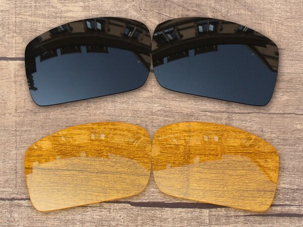 Vonxyz 20+ Color Choices Polarized Replacement Lenses for-Oakley Oil Drum Frame: Black and Yellow
