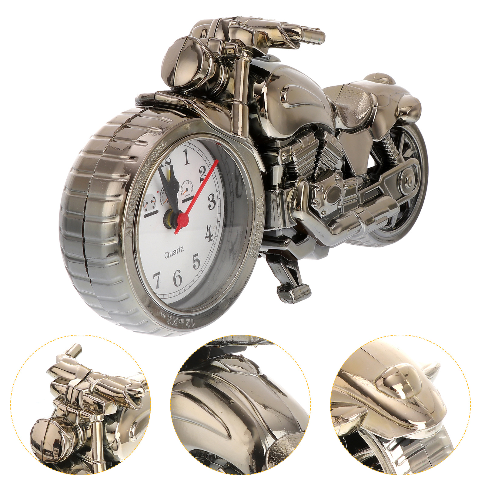 1 Pc Motorcycle Alarm Clock Vintage Alarm Clock for Home Coffee Shop Office