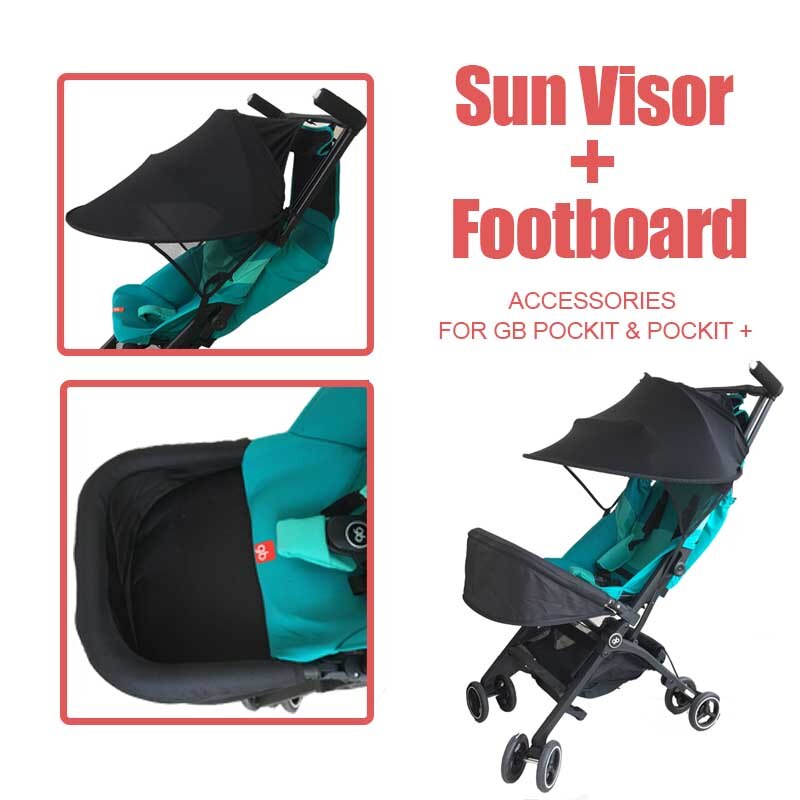 Wandelwagen Accessoires Verlengen Voet Board & Zonnescherm Voor Goodbaby Pockit + Gb Pockit Wandelwagen (Niet Voor Alle Stad): footboard Sun shade