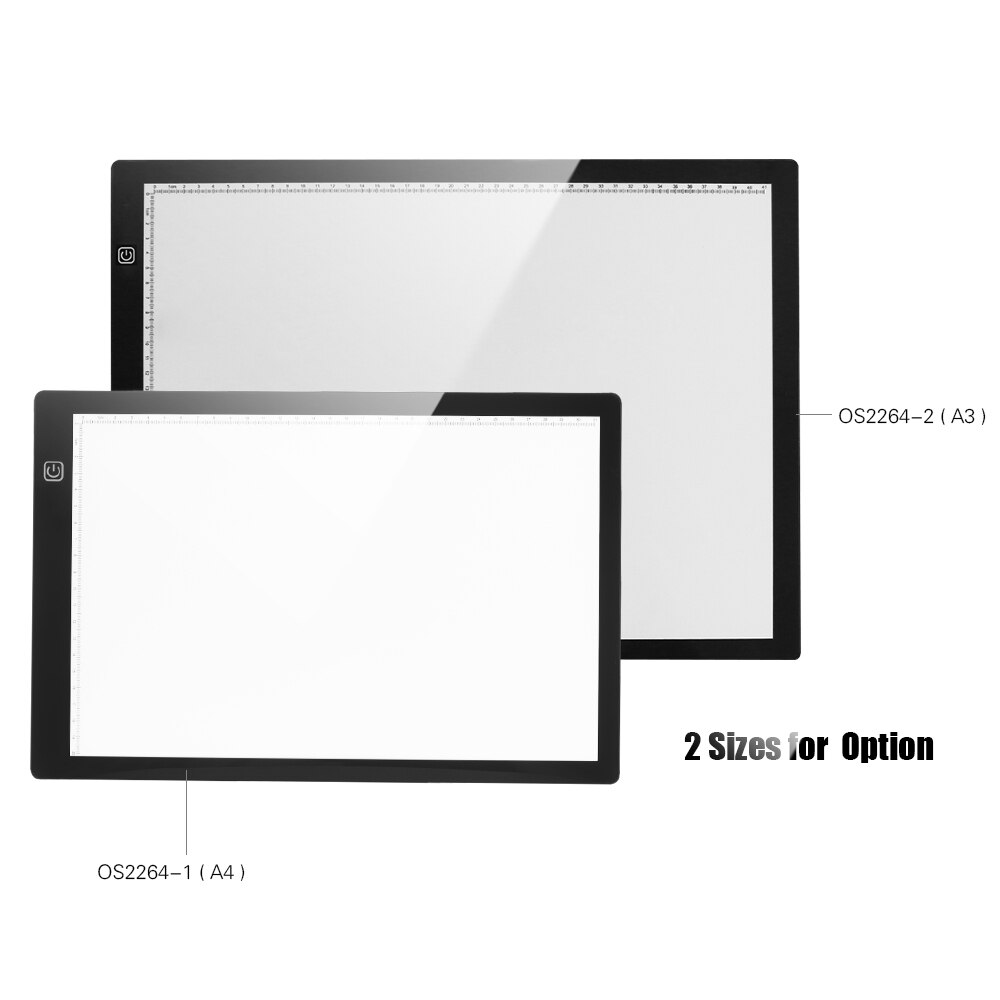 Magnetic A3/A4 LED Tracing Light Box Ultra-thin Stepless Dimmable Brightness Artcraft Light Table Board with Scale USB Powered
