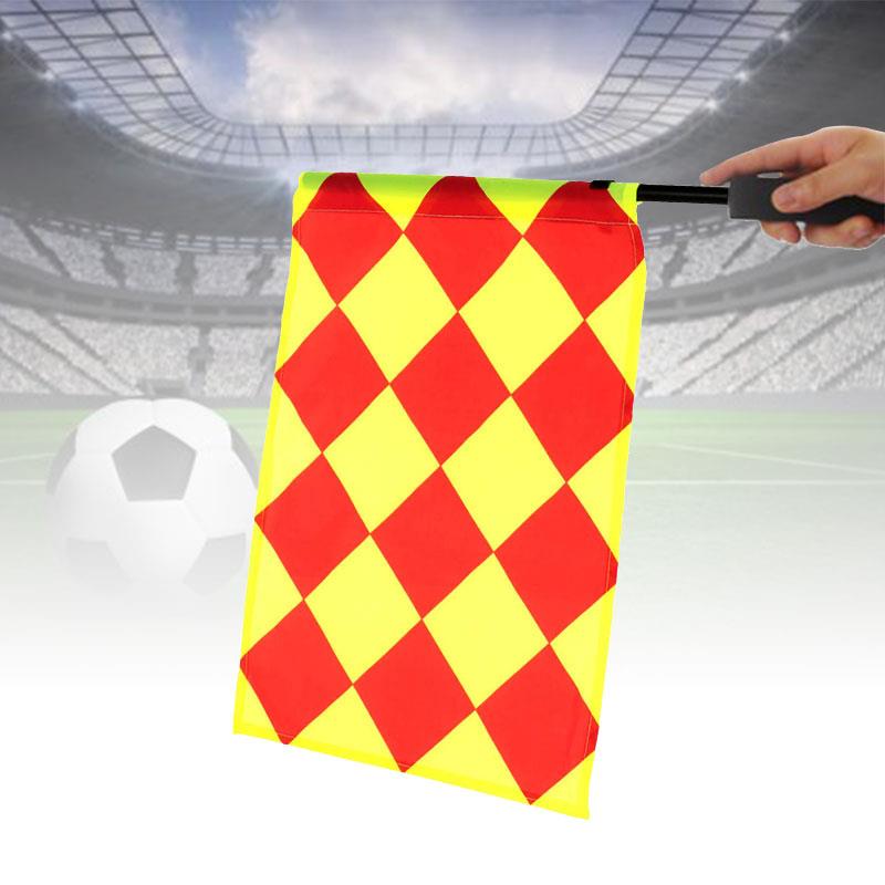 Bandera de árbitro de fútbol, accesorio de tela para partidos de fútbol, Linesman, banderines de fútbol, 1 ud.
