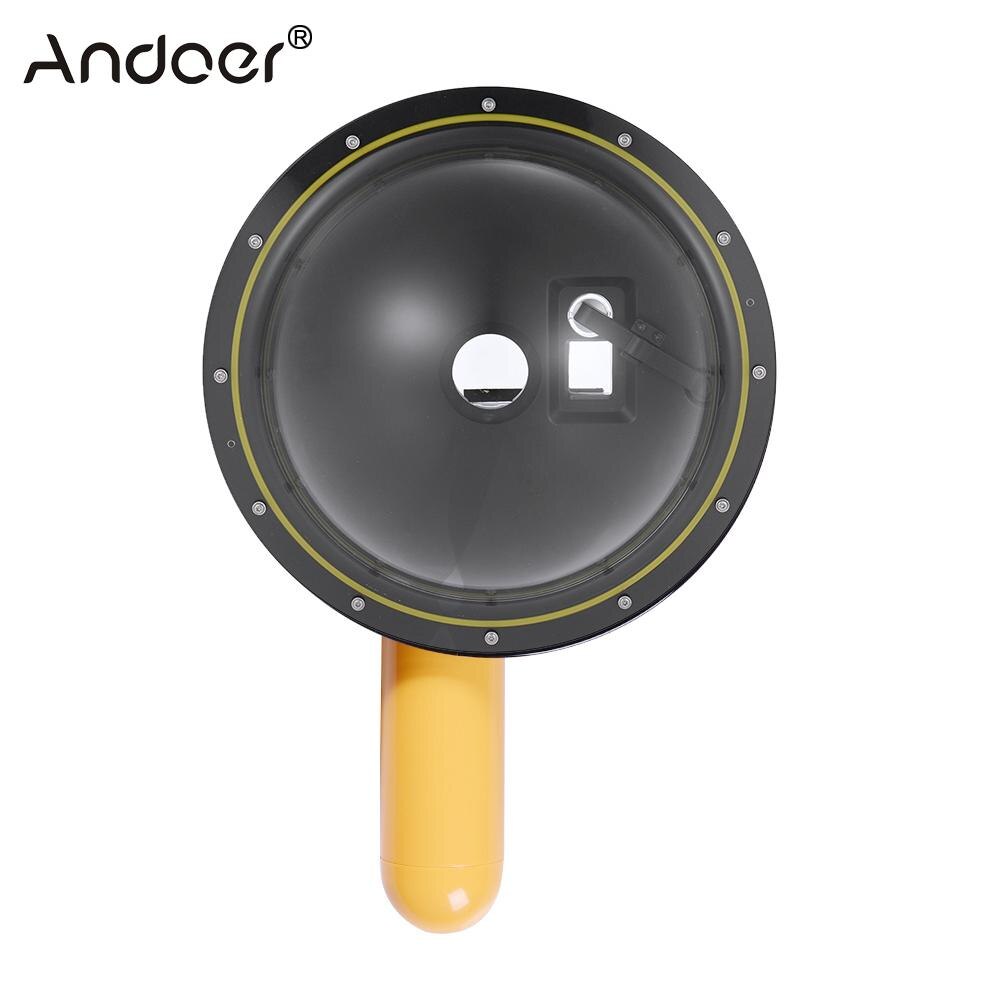 Andoer Dome Poort Voor Go Pro Accessoires Camera Accessoires Met Drijvende Handheld Grip Voor Gopro Hero 4/3 +/3 camera Lens Cover