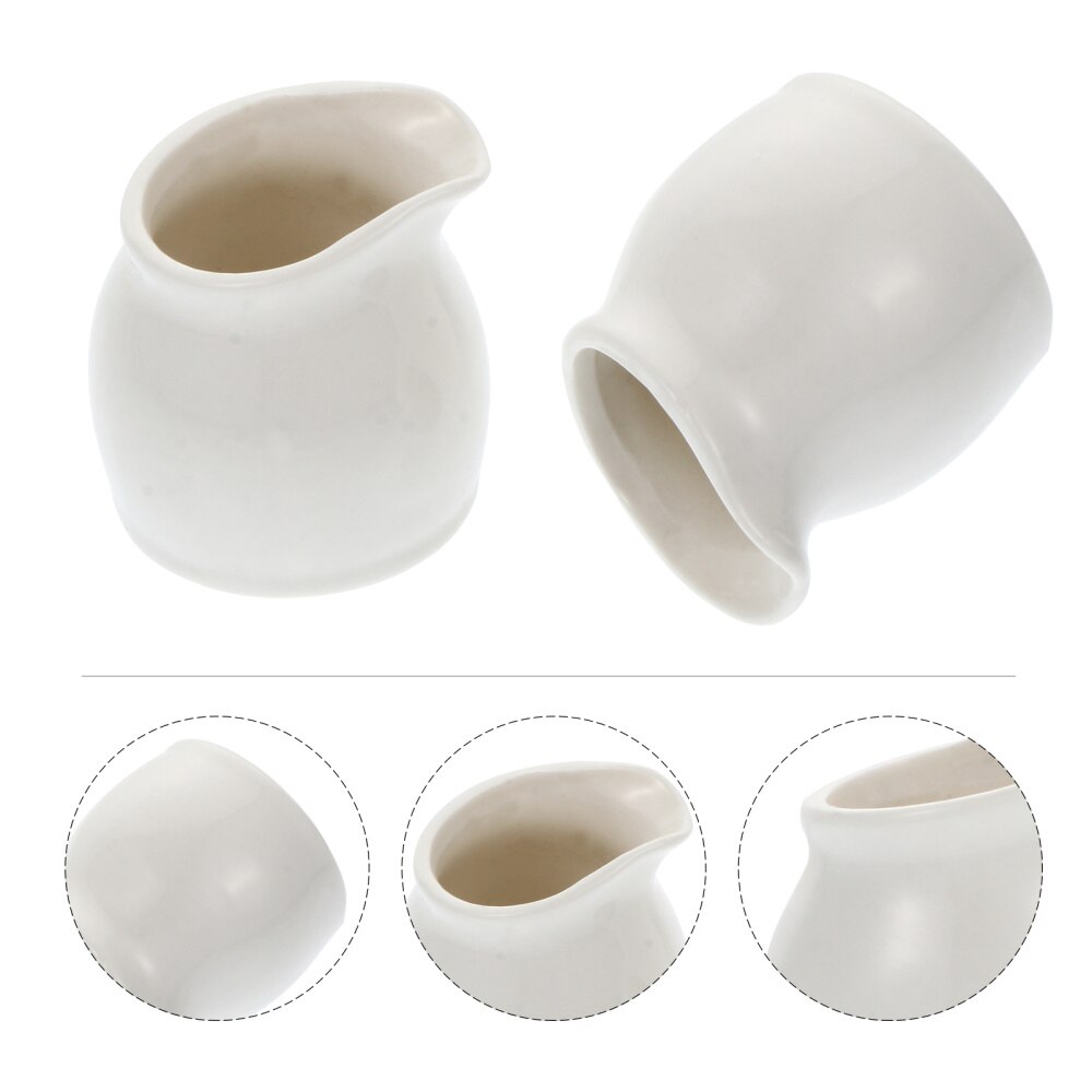 2 pièces En Céramique Mini Cruche Cuisine Saucière Chaude Tasses Bols à Soupe Sauce Cruche