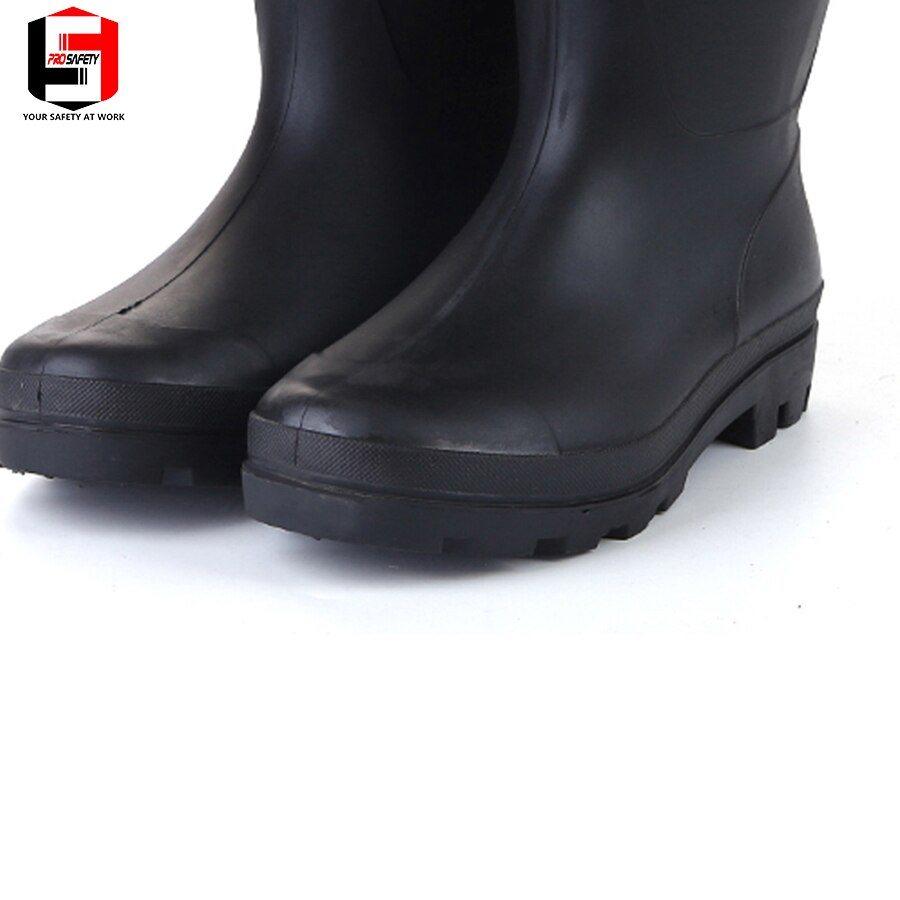 PRO SAFETY Food Industry Working Boots Ladies Horse Rubber Riding Boot Rain Boots & Mining gumboots Non-Slip PVC Black