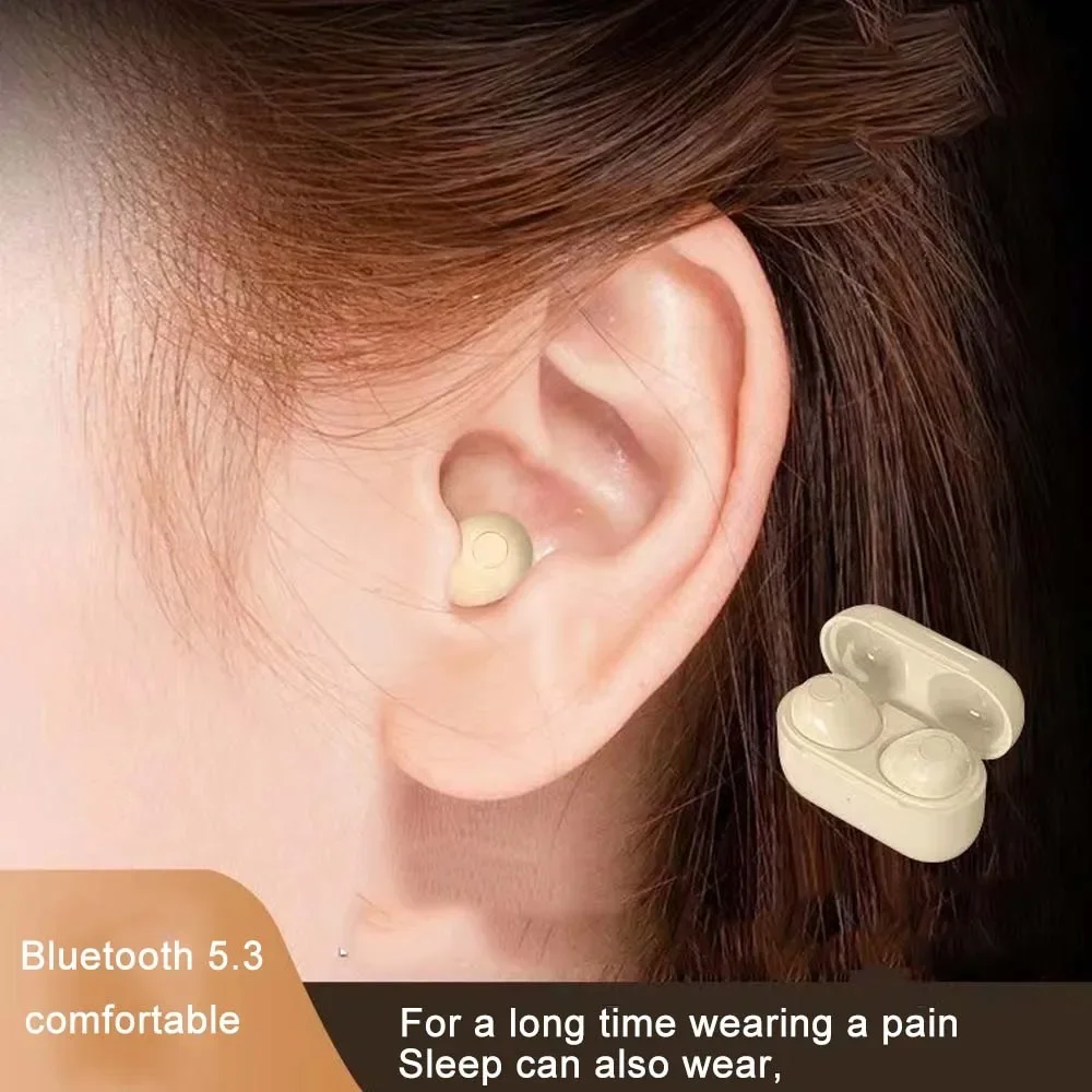 Mini Auriculares Bluetooth Unsichtbare Kopfhörer Schlafen Headset Drahtlose Schlaf Ohrhörer Lärm die Ermäßigung Mit Mic Ladung Kasten
