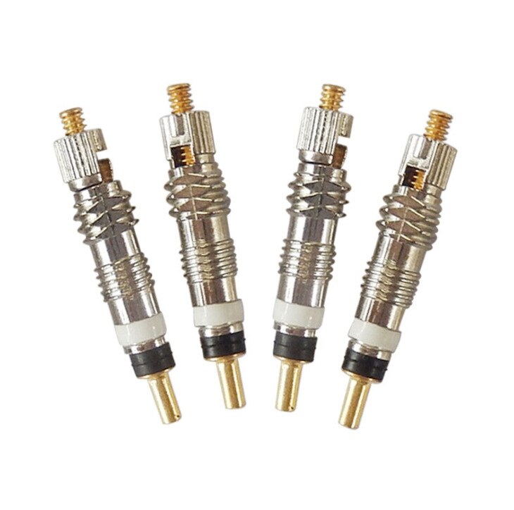 2/6PCS Presta Valve Brass Core W/ Optional Tool CNC-machined FV MTB Road Bike Tubes Repair Tire Service Parts