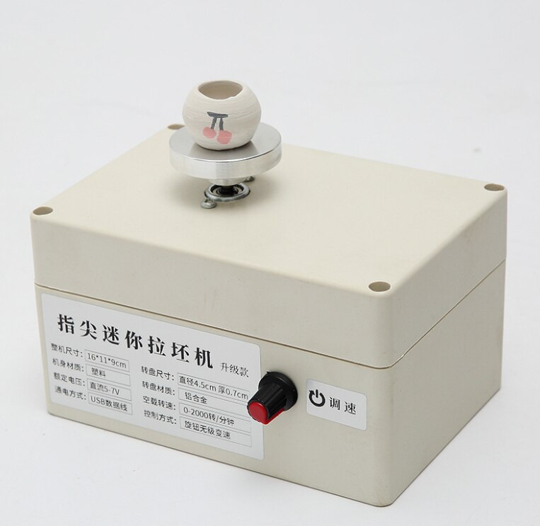 Mini torno de alfarero de aleación de aluminio, herramientas de madera para arcilla