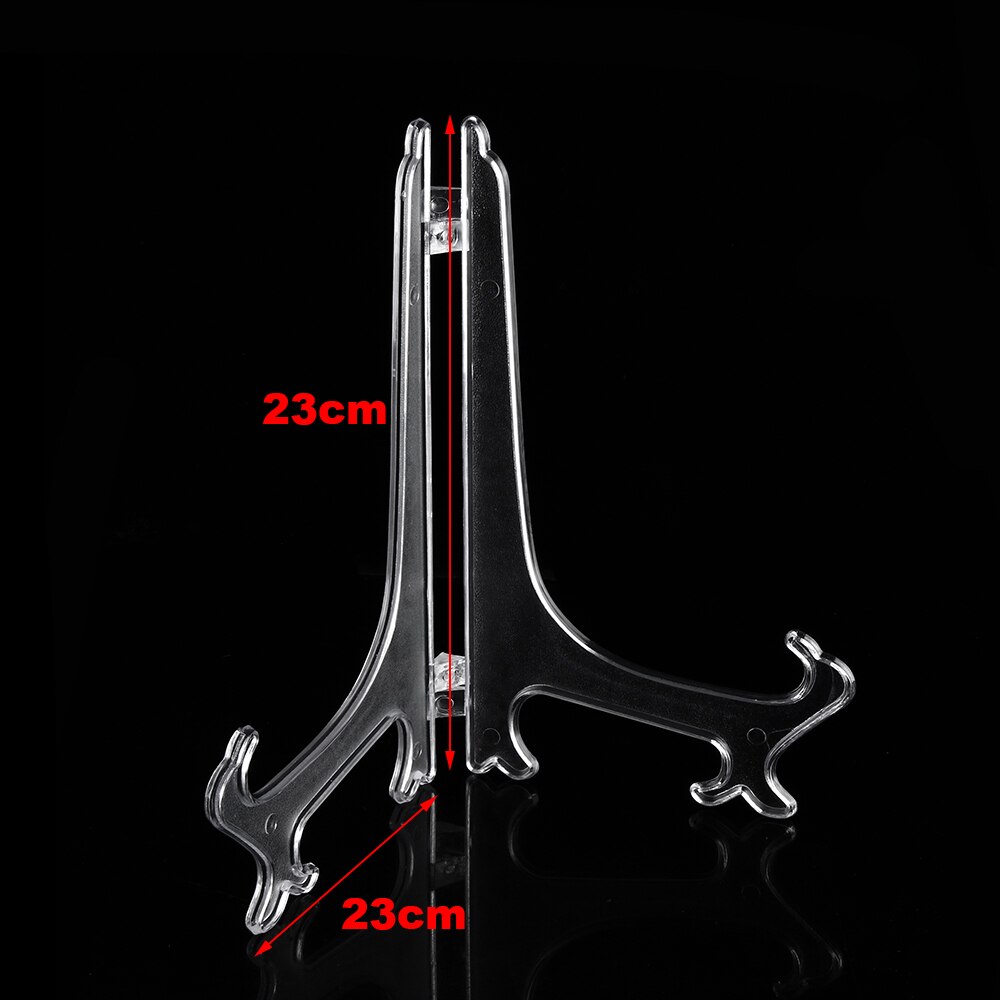 1PC Photo Pedestal Photo Pedestal Display Stand DIY Black Iron Plate Easel Storage Holder Book Art Craft Bracket Home Decoration: B-23cm