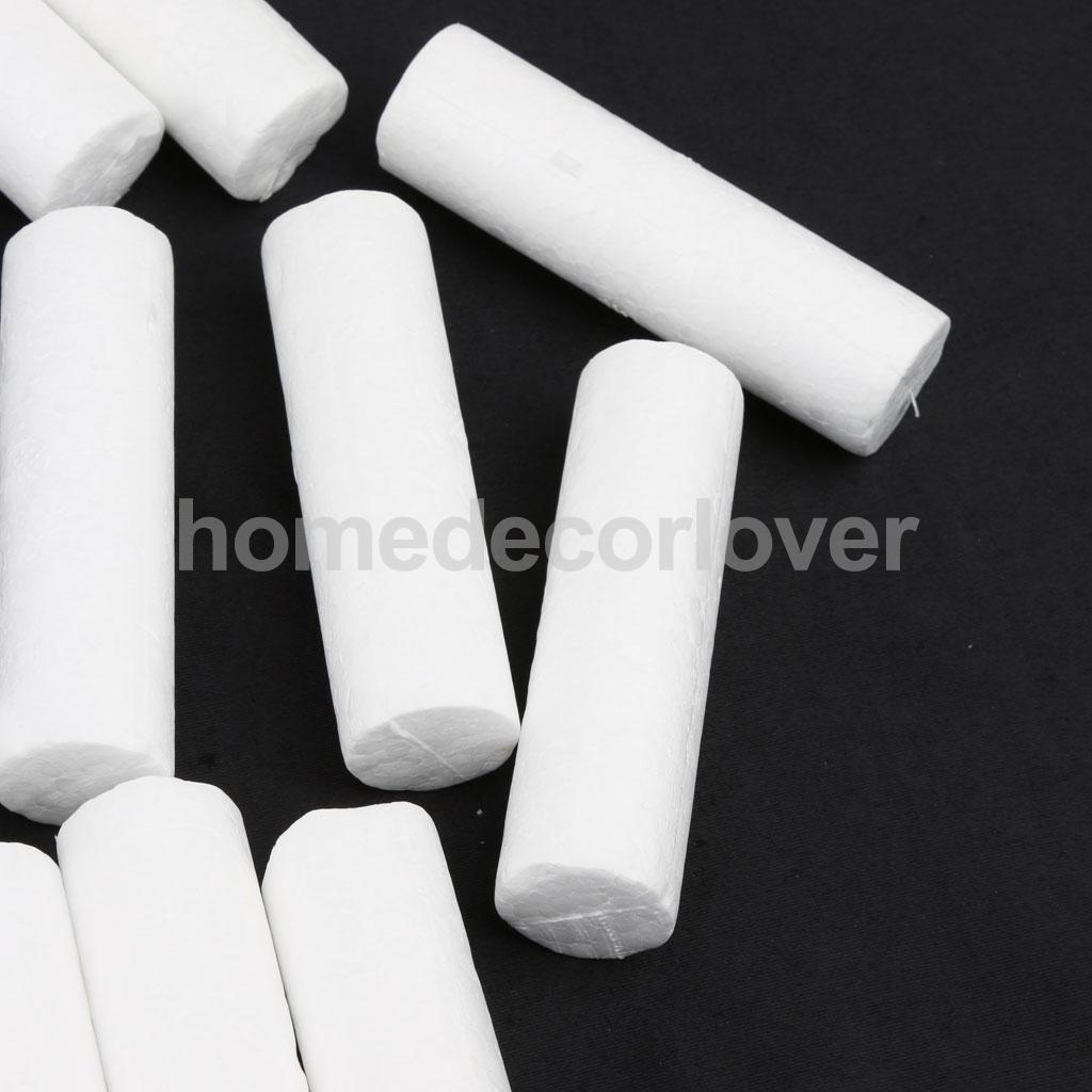 20 stk hvid modellering håndværk polystyren skum cylinder søjle 88mm børn gør-det-selv tilbehør ornamenter