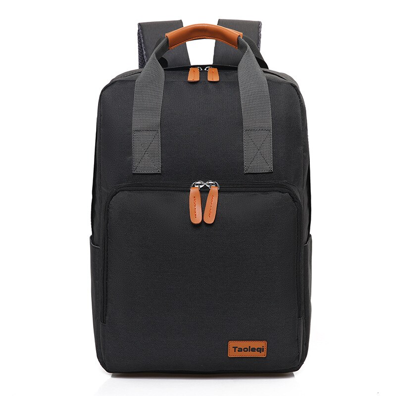 Canvas Men's Backpack School Bags For Teenage Girls Boys Waterproof School Bag Laptop Backpack Women Mochila: Black