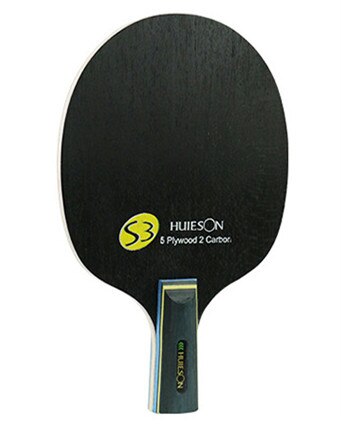 HUIESON S3 Fine Handle Carbon Table Tennis Racket Blade 7 Ply Technology Synthetic Wood Ping Pong Paddle Blade: Short Handle