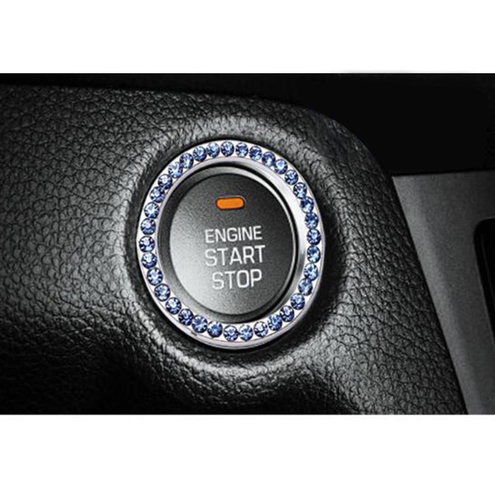 Auto startknop decoratie auto ontstekingsknop ornament: Blauw