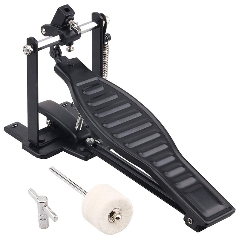 Trommepedal sort aluminiumslegering børnestativ trommer pedalsæt med trommeslagerstang og trommenøgle