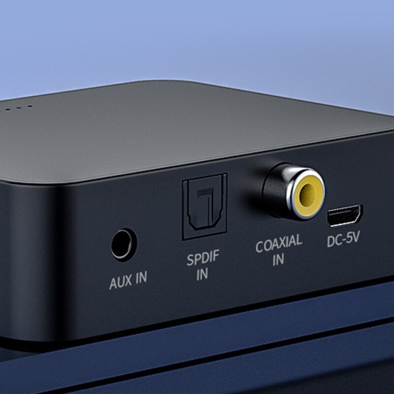 R9JA Bluetooth-compatible 5.0 Transmitter with 3.5mm Aux SPDIF RCA TF Card Hifi Music Adapter for Car TV PC Speaker