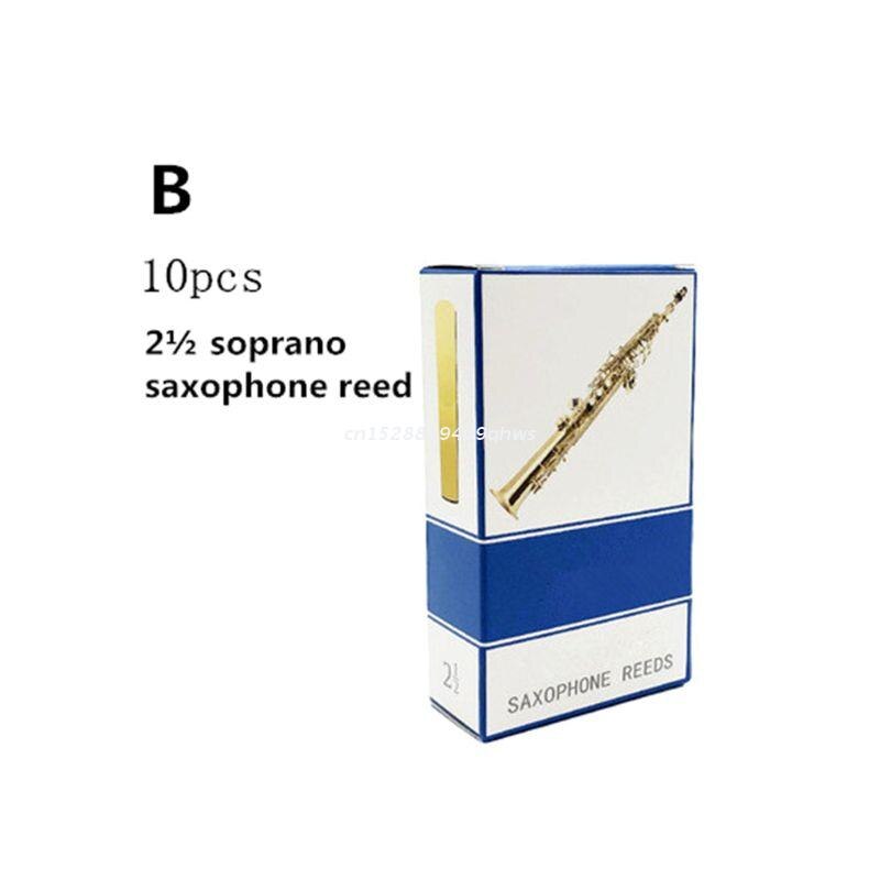 Lengüetas para saxofón Alto/Soprano/Tenor, juego de 10 unids/set, 2,5 Bb, clarinete, caña,: Soprano Saxophone