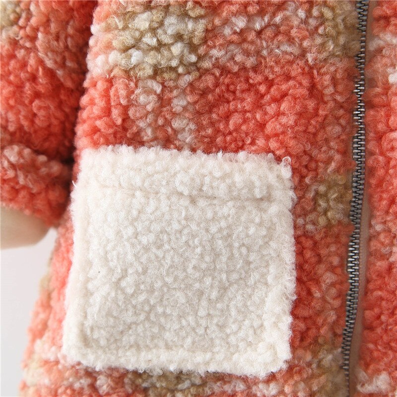 Kinderen meisjes wollen jassen winter baby meisjes capuchonjas kinderen geruite warme fluwelen jas peuter meisjes dikke jas 2-6y