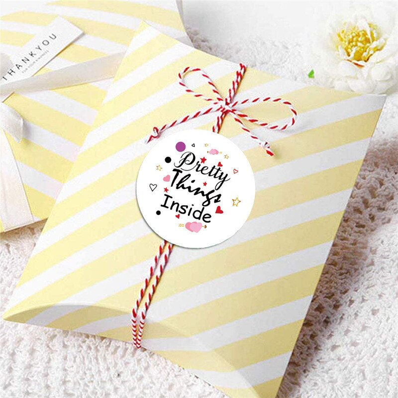 1.5 Inch "pretty Things Inside" Sticker Birthday Wedding Party Decoration Sticker Sealant Baking Stationery Envelope Label