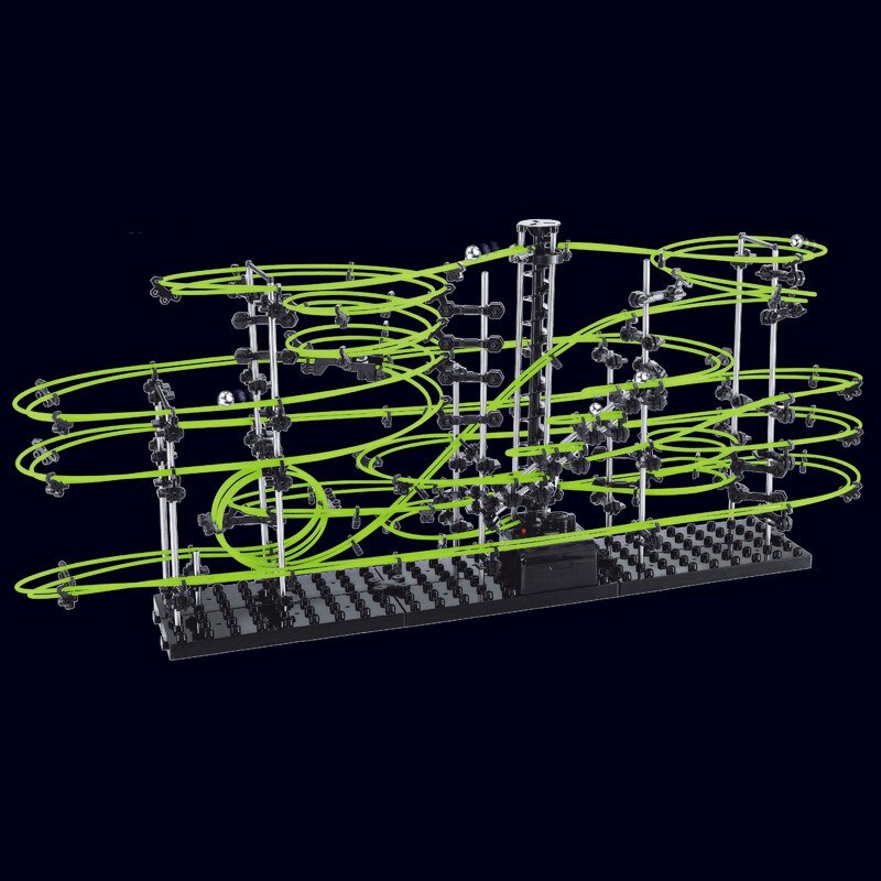 DIY Educational Toys Space Rail Level 2 3 4 Steel Marble Roller Coaster Glow In The Dark Spacerail for Kids Toys