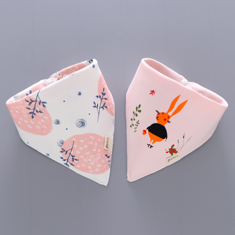 Baby Boy feeding Bibs Cotton Soft Burp Cloth for Infant Girl Flamingo Triangle Bib Children Bandana Bibs 2 Pieces/lot