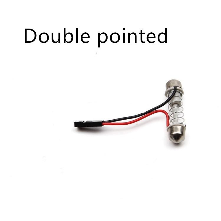 T10 Luz LED 3W 12V Panel súper brillante coche con luces Interior lámpara bombilla para cúpula luz blanca lámpara de señal coche con luces Accesorios: Double pointed