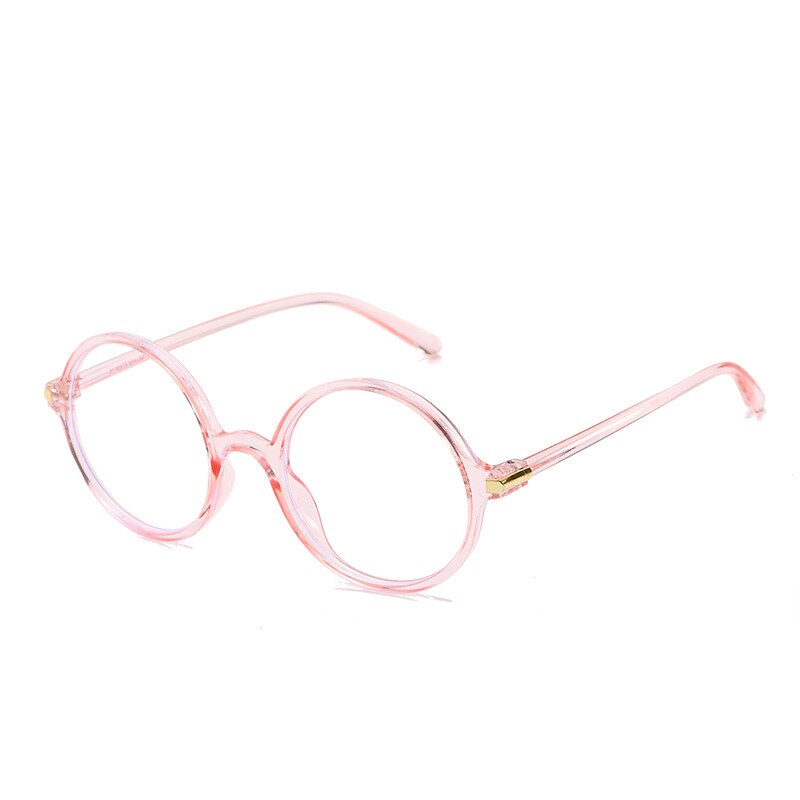 Eyewear Eyeglasses Black Circle Round Vintage Retro PC Frame Clear Lens Glasses Round Optical Glasses Eye Glasses A0026: pink white