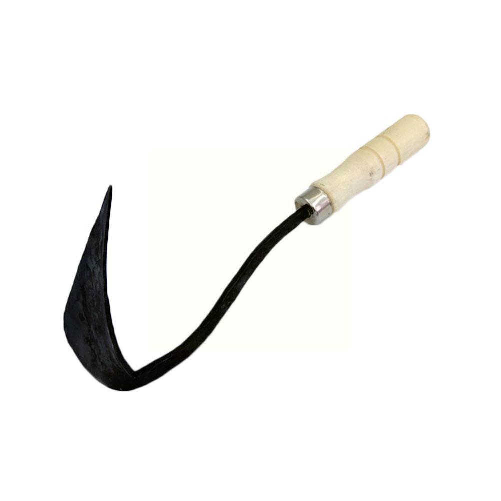 Gardening Hoe Small Wooden Handle Crooked Triangular Multifunctional Digger Seedling Tip Agriculture Hoes Tools Garden Tool K0o4