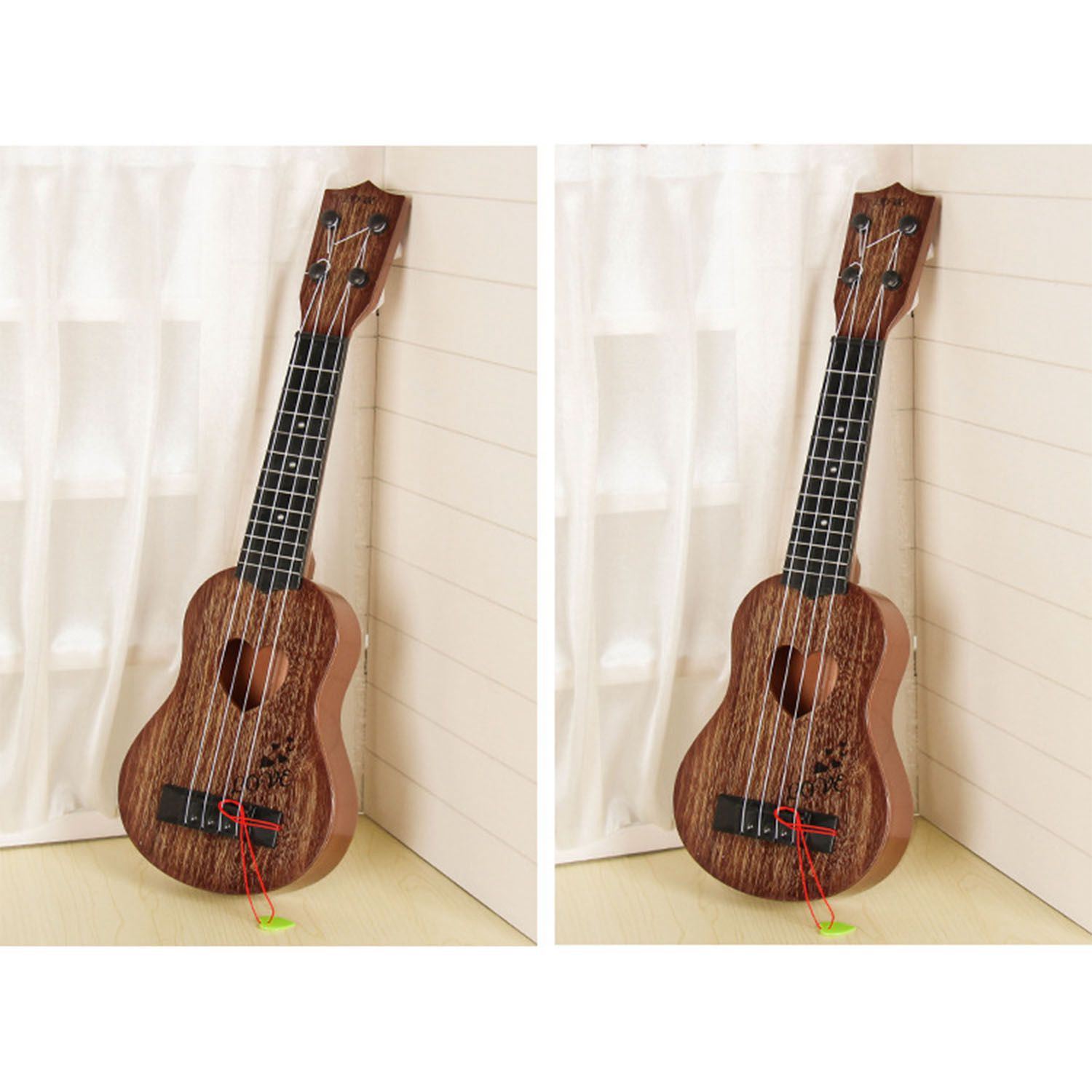 Musikinstrument mini ukulele børn guitar legetøj skole spille spil farve løb